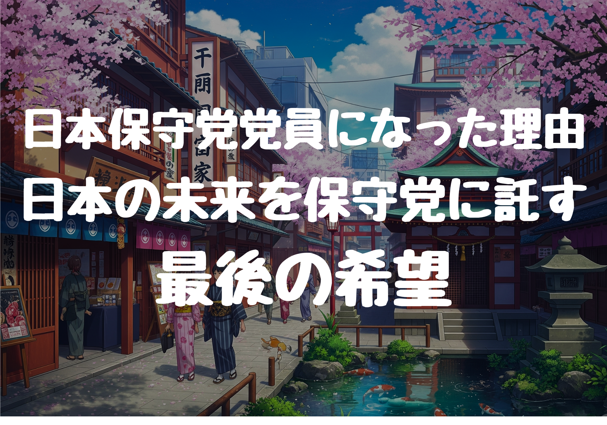 日本保守党党員になった理由
