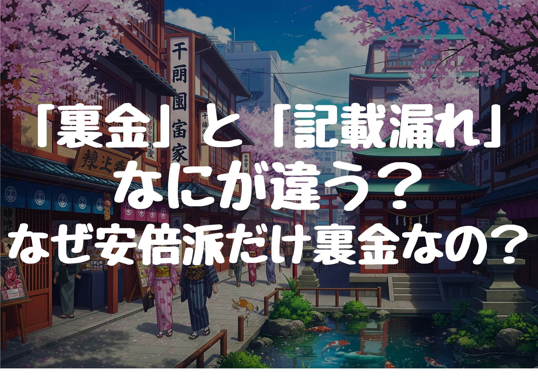 裏金と記載漏れの違いとは？