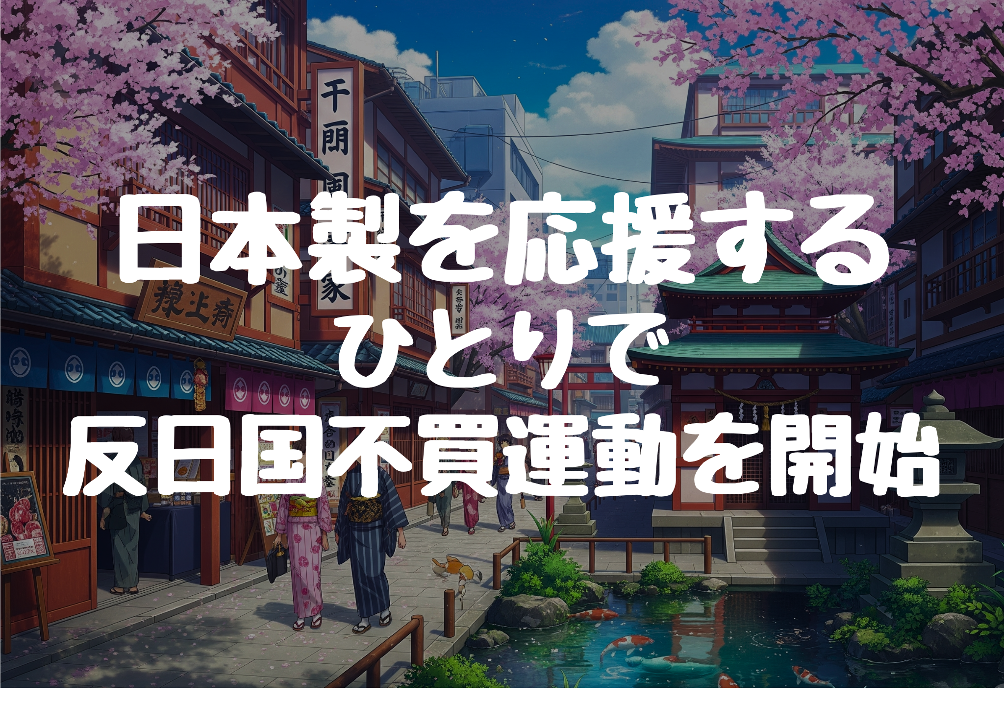 日本製にこだわり国産品を応援する。ひとり反日国不買運動を開始！
