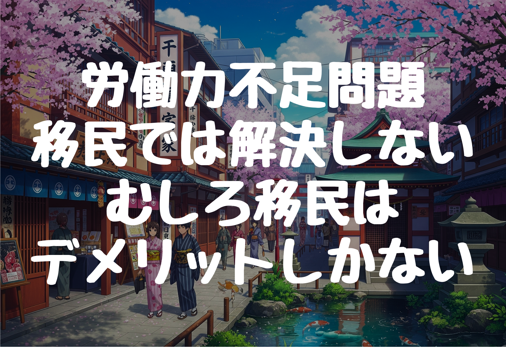 移民で労働者不足は解決しない説