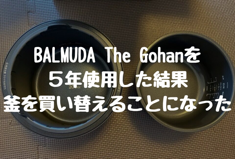 BALMUDAの炊飯器The Gohanを５年使用した結果、釜を買い替えることになったpng