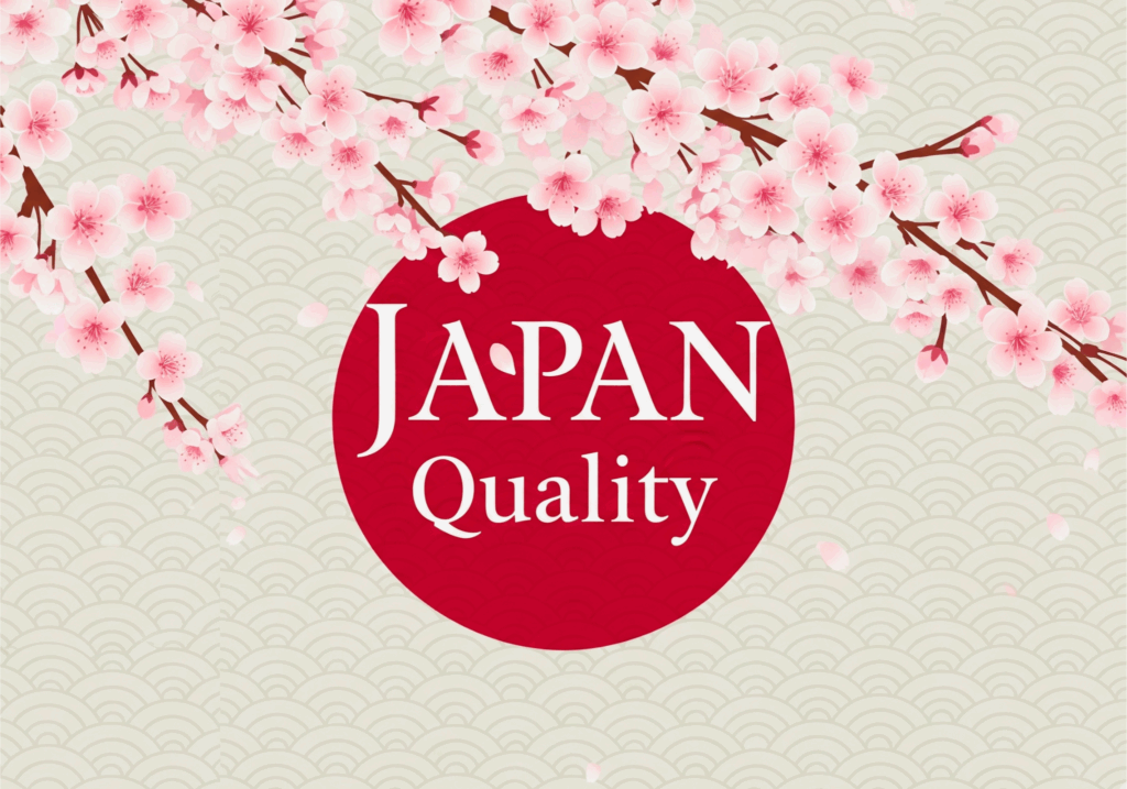 Japan Qualityの文字と桜 画像