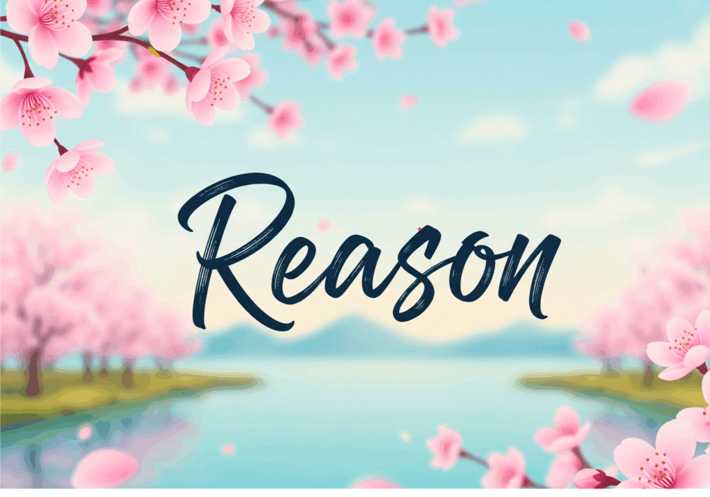 Reasonの文字と桜
