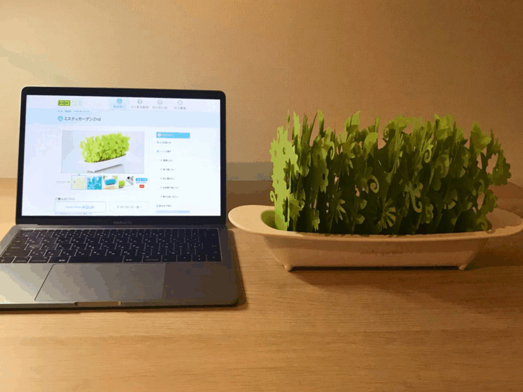 ミスティガーデンとMacBook