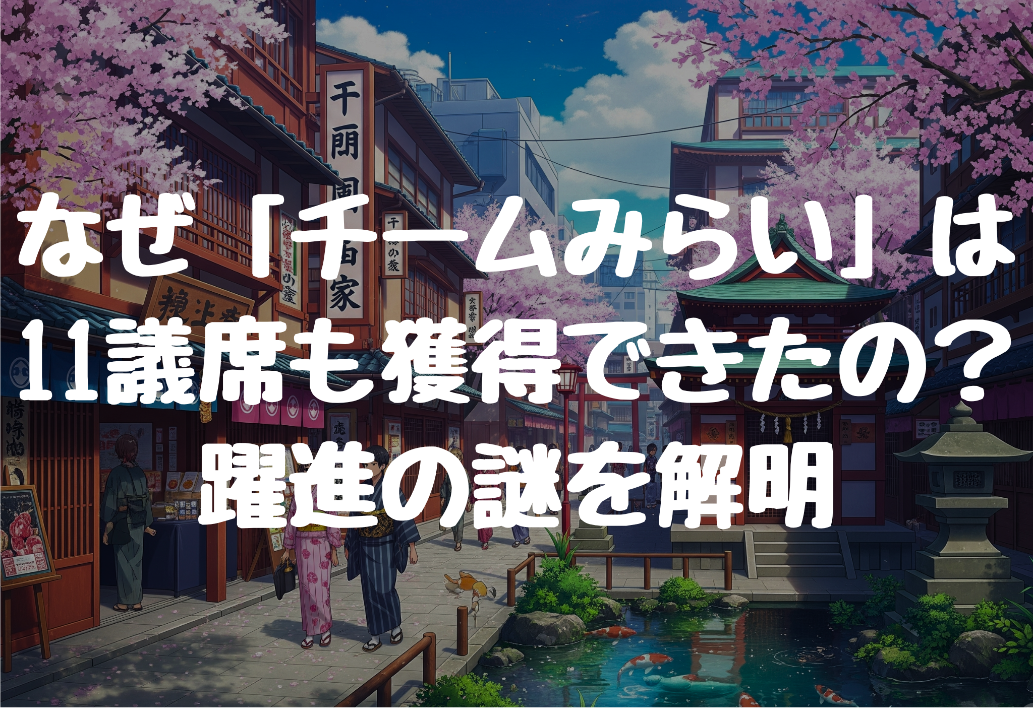 なぜ「チームみらい」は11議席も獲得できたのか？躍進の謎を解明