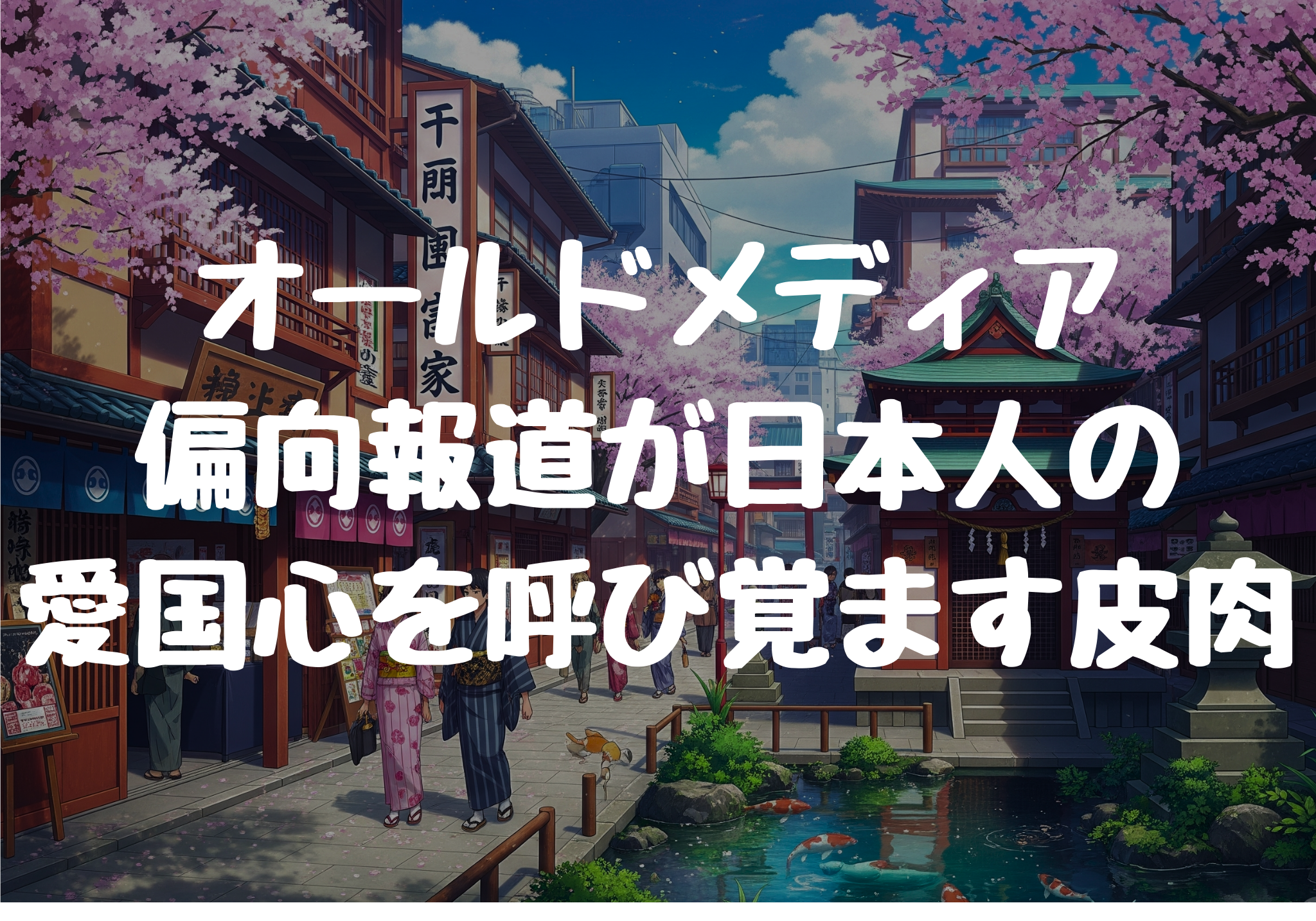 オールドメディアの偏向報道が日本人の愛国心を呼び覚ます皮肉