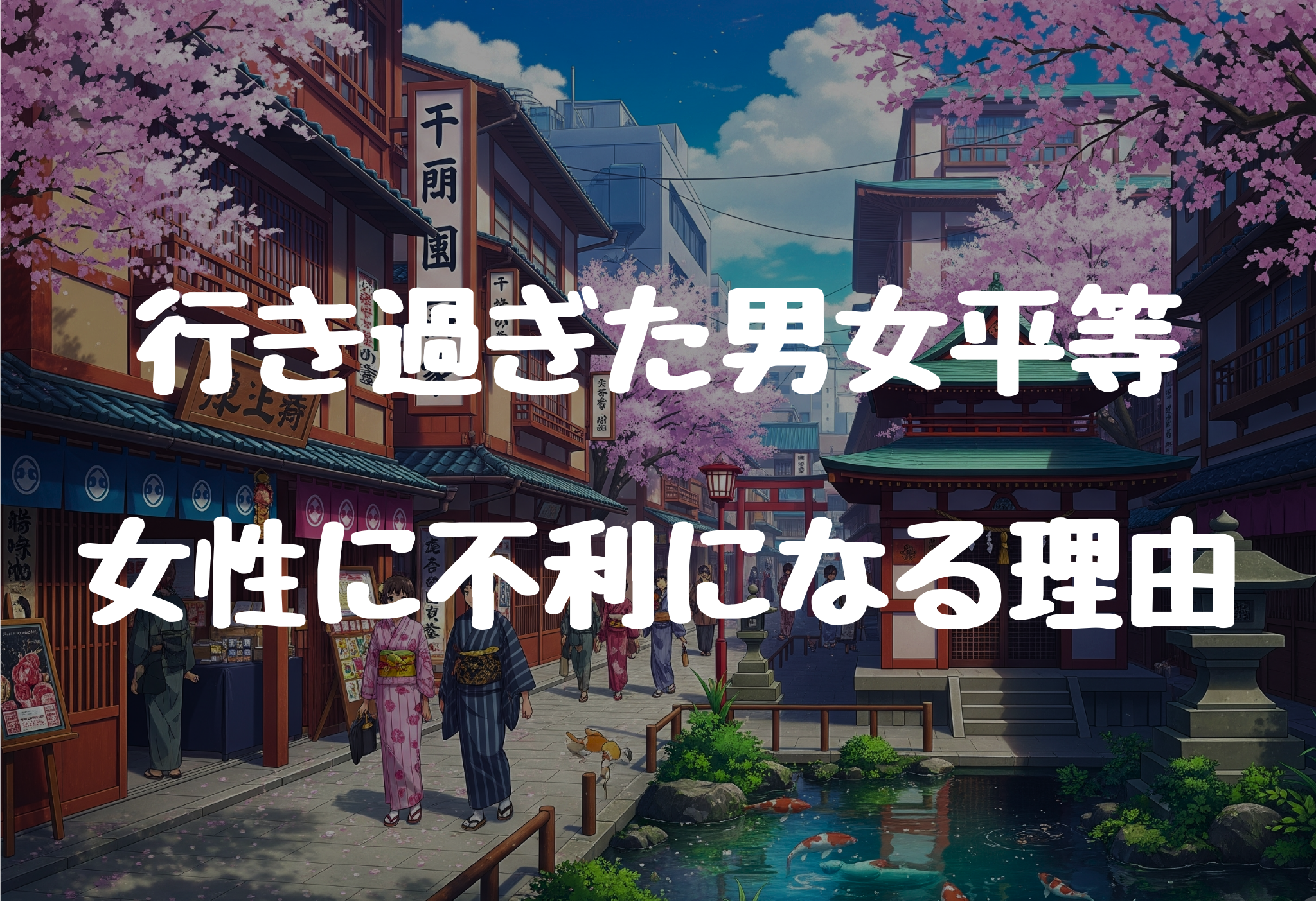 行き過ぎた男女平等が女性にとって不利になる理由