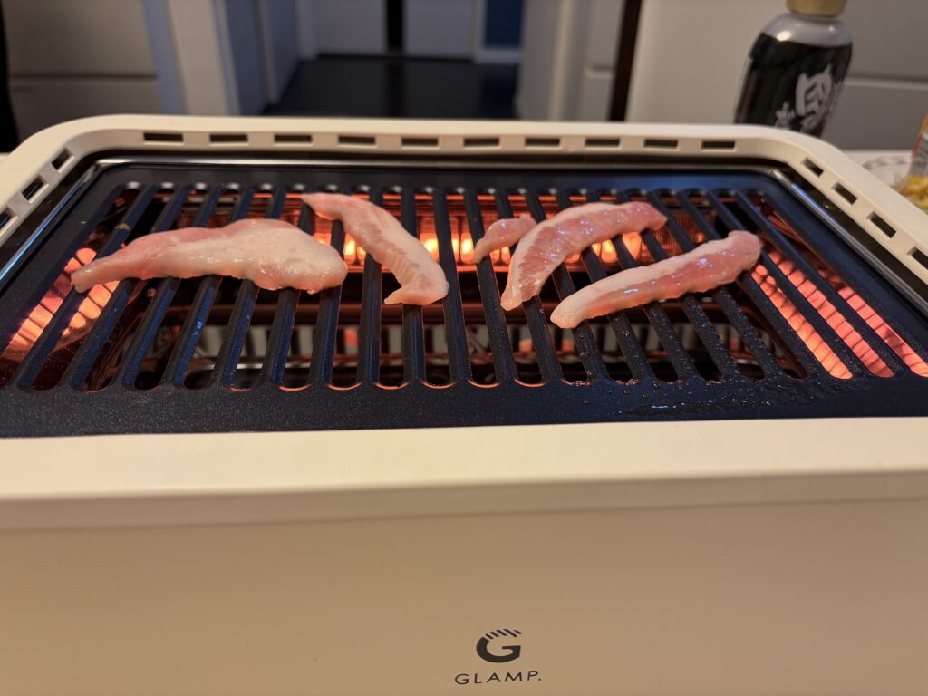 GLANP.超少煙　豚トロを焼いた