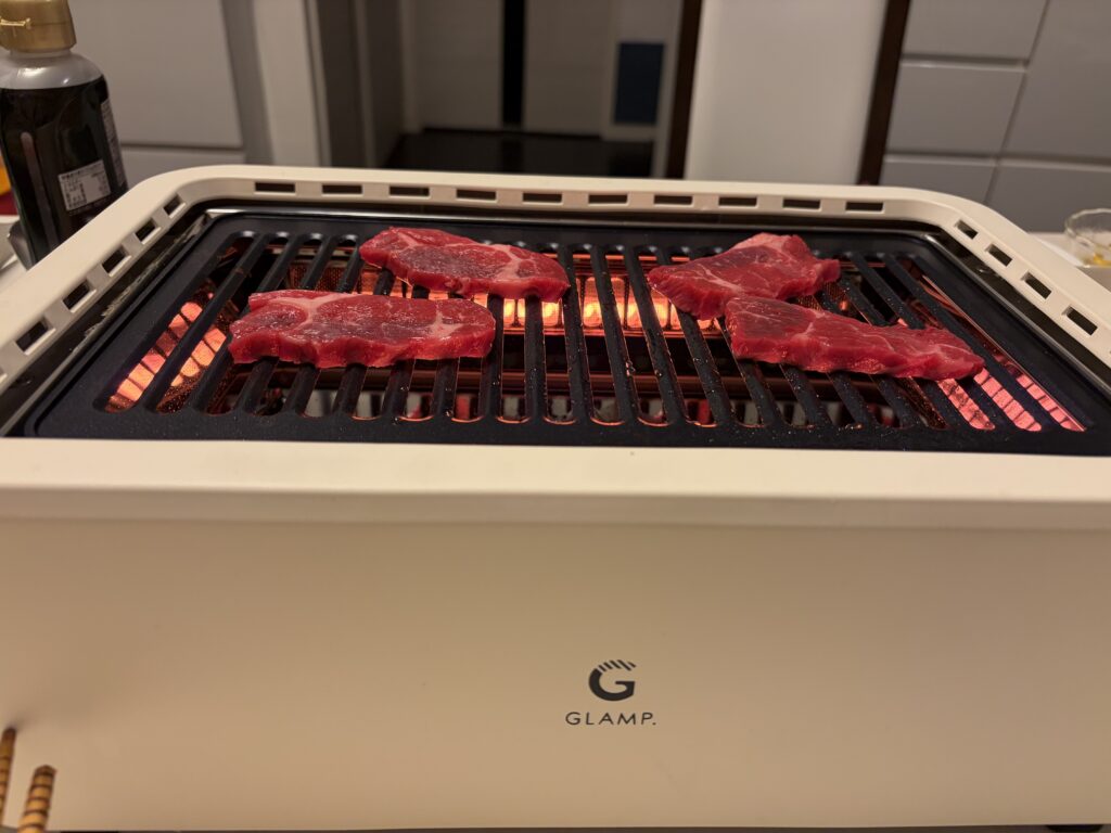 GLANP.超少煙　カルビを焼いた