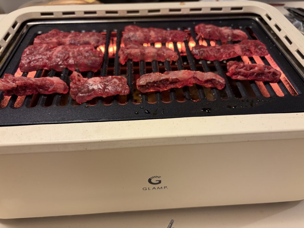 GLANP.超少煙　ハラミを焼いた